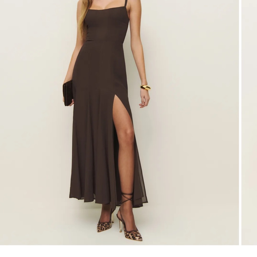 Reformation Eridania Maxi Dress Brown